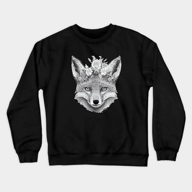 Wreath fox Crewneck Sweatshirt by stkUA